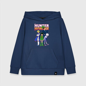 Детская толстовка хлопок с принтом Hunter x Hunter в Белгороде, 100% хлопок | Круглый горловой вырез, эластичные манжеты, пояс, капюшен | anime | hunter x hunter | аниме | гон фрикс | манга | охотник х охотник | хантер хантер | хантеры