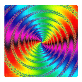 Магнитный плакат 3Х3 с принтом Цветной гипноз в Белгороде, Полимерный материал с магнитным слоем | 9 деталей размером 9*9 см | Тематика изображения на принте: насыщенные цвета | радуга | спираль | цвет | цвета | яркие цвета | ярко
