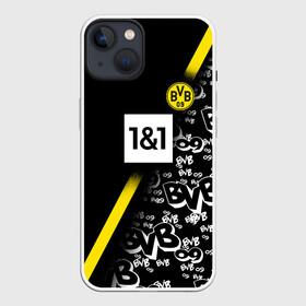 Чехол для iPhone 13 с принтом Dortmund 2020 2021 ФОРМА в Белгороде,  |  | 09 | borussia | borussia dortmund | bvb | bvb 09 | dortmund | fc | football club | sport | боруссия | дортмунд | спортивные | униформа | фирменые цвета | фк | футбольный клуб