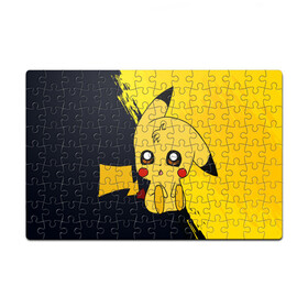 Головоломка Пазл магнитный 126 элементов с принтом Пикачу/Pikachu в Белгороде, полимерный материал с магнитным слоем | 126 деталей, размер изделия —  180*270 мм | anime | baby | cartoon | cute | kawaii | pika pika | pokemon | аниме | анимешникам | глаза | детям | зайчик | зверек | кавайный | кот | котенок | кролик | малыш | милый | мордочка | мультфильмы | няшный | пика пика | пикачу