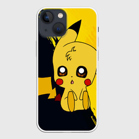 Чехол для iPhone 13 mini с принтом Пикачу Pikachu в Белгороде,  |  | anime | baby | cartoon | cute | kawaii | pika pika | pokemon | аниме | анимешникам | глаза | детям | зайчик | зверек | кавайный | кот | котенок | кролик | малыш | милый | мордочка | мультфильмы | няшный | пика пика | пикачу
