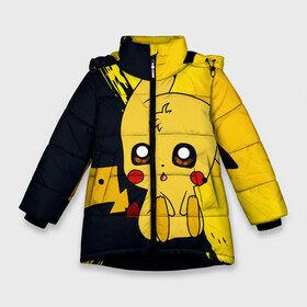Зимняя куртка для девочек 3D с принтом Пикачу Pikachu в Белгороде, ткань верха — 100% полиэстер; подклад — 100% полиэстер, утеплитель — 100% полиэстер. | длина ниже бедра, удлиненная спинка, воротник стойка и отстегивающийся капюшон. Есть боковые карманы с листочкой на кнопках, утяжки по низу изделия и внутренний карман на молнии. 

Предусмотрены светоотражающий принт на спинке, радужный светоотражающий элемент на пуллере молнии и на резинке для утяжки. | anime | baby | cartoon | cute | kawaii | pika pika | pokemon | аниме | анимешникам | глаза | детям | зайчик | зверек | кавайный | кот | котенок | кролик | малыш | милый | мордочка | мультфильмы | няшный | пика пика | пикачу