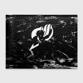 Обложка для студенческого билета с принтом Черно белая эмблема Хвоста Феи в Белгороде, натуральная кожа | Размер: 11*8 см; Печать на всей внешней стороне | anime | fairy tail | happy | manga | natsu | аниме | манга | нацу | фейри тейл | хвост феи | хеппи | хэппи