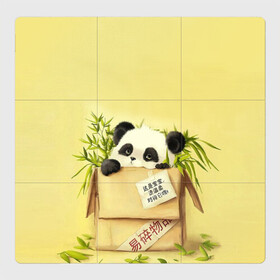 Магнитный плакат 3Х3 с принтом Заказывали Панду? ? в Белгороде, Полимерный материал с магнитным слоем | 9 деталей размером 9*9 см | order | panda | заказ | заказывали панду | панда | панда в коробке