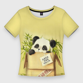 Женская футболка 3D Slim с принтом Заказывали Панду в Белгороде,  |  | order | panda | заказ | заказывали панду | панда | панда в коробке