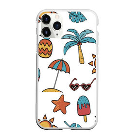 Чехол для iPhone 11 Pro Max матовый с принтом Отпуск в Белгороде, Силикон |  | Тематика изображения на принте: summer | ананас | ананасы | гаваи | гавайская | звезда | звёзды | зонт | лето | мороженное | отдых | отпуск | очки | пальма | пальмы | пляж | солнце | туризм | туристическая