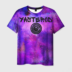 Мужская футболка 3D с принтом YASTEROD full paint в Белгороде, 100% полиэфир | прямой крой, круглый вырез горловины, длина до линии бедер | Тематика изображения на принте: eye | paint | purple | rinnegan | yasterod | глаз | краска | риннеган | фиолетовый