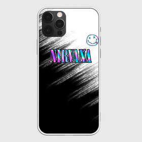 Чехол для iPhone 12 Pro Max с принтом nirvana в Белгороде, Силикон |  | Тематика изображения на принте: nirvana | абстракция | брызги | градиент | звук | кино | кобейн | краска | курт | курт кобейн | музыка | неон | нирвана | полосы | потерялся | рок | рок группа | смайлик | текстура | улыбка | черно белое