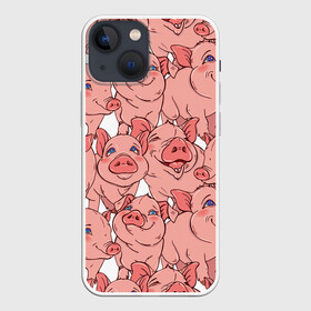 Чехол для iPhone 13 mini с принтом Свиньи в Белгороде,  |  | винипух | еда | животноводство | животное | животные | звери | кабан | кобан | лёха | мясо | петачок | питочок | поросёнок | поросята | свинка | свиньи | свинья | стейк | ферма | юмор