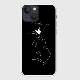 Чехол для iPhone 13 mini с принтом Кирито в Белгороде,  |  | art | asuna | kazuto | kirito | online | sao | sword | yuuki | асуна | кадзуто | кирито | мастера | меча | мечник | онлайн | сао | черный | юки