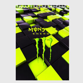 Скетчбук с принтом MONSTER ENERGY в Белгороде, 100% бумага
 | 48 листов, плотность листов — 100 г/м2, плотность картонной обложки — 250 г/м2. Листы скреплены сверху удобной пружинной спиралью | energy | monster energy | кофеин | монстр | монстр энерджи | напиток | таурин | энергетик | энергетический напиток