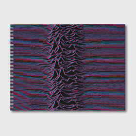 Альбом для рисования с принтом Joy Division Glitch в Белгороде, 100% бумага
 | матовая бумага, плотность 200 мг. | glitch | ian curtis | joy division | rock | unknown pleasures | глюк | иэн кёртис | рок