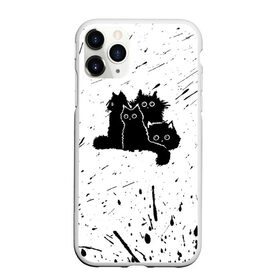Чехол для iPhone 11 Pro Max матовый с принтом Черные котейки в Белгороде, Силикон |  | baby | cat | cute | kitty | аниме | анимешные | брызги красок | глаза | детям | животные | зверек | кавайный | киска | кот | котята | кошак | кошечка | кошка | малыши | милые | мордочка | няшные | прикольные