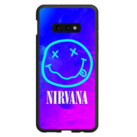 Чехол для Samsung S10E с принтом NIRVANA НИРВАНА в Белгороде, Силикон | Область печати: задняя сторона чехла, без боковых панелей | band | cobain | face | kurt | logo | music | nirvana | rock | rocknroll | группа | кобейн | курт | лого | логотип | музыка | музыкальная | нирвана | рожица | рок | рокнролл | символ