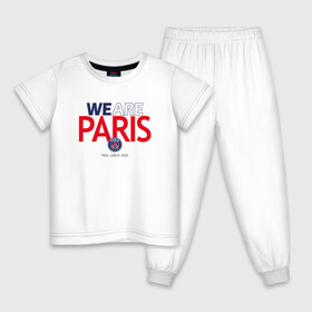 Детская пижама хлопок с принтом PSG | We Are Paris (2021/22) в Белгороде, 100% хлопок |  брюки и футболка прямого кроя, без карманов, на брюках мягкая резинка на поясе и по низу штанин
 | 0x000000123 | neymar | paris saint germain | psg | неймар | псж