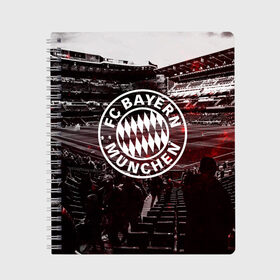 Тетрадь с принтом FC BAYERN MUNCHEN в Белгороде, 100% бумага | 48 листов, плотность листов — 60 г/м2, плотность картонной обложки — 250 г/м2. Листы скреплены сбоку удобной пружинной спиралью. Уголки страниц и обложки скругленные. Цвет линий — светло-серый
 | Тематика изображения на принте: bayer | bayern | munchen | бавария | баер | баерн | байер | байерн | клуб | мюллер | мюнхен | нойер | фк байер | футбольный