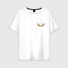 Женская футболка хлопок Oversize с принтом Крылоборство (ангел) в Белгороде, 100% хлопок | свободный крой, круглый ворот, спущенный рукав, длина до линии бедер
 | ангел | клуб романтики | крылья | секрет небес