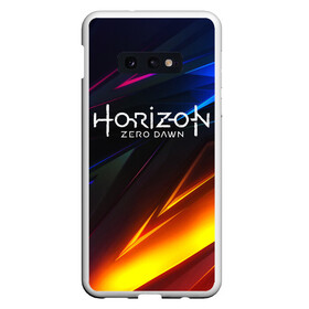 Чехол для Samsung S10E с принтом Horizon Zero Dawn STRIPES в Белгороде, Силикон | Область печати: задняя сторона чехла, без боковых панелей | aloy | antasy girl | art | artwork | digital art | fantasy | horizon | horizon: zero dawn | landscape | tallneck | warrior fantasy | weapon | zero dawn