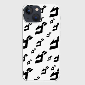 Чехол для iPhone 13 mini с принтом JOJO PATTERN BW в Белгороде,  |  | Тематика изображения на принте: anime | jojo | jojo’s bizarre adventure | аниме | анимэ | биззаре адвенчер | джо | джо джо | джоджо | джонатан джостар | дзёсукэ хигасиката | дзётаро кудзё | жожо | игги | кира | лого | манга | невероятные приключения