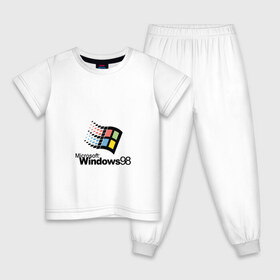 Детская пижама хлопок с принтом Windows 98 в Белгороде, 100% хлопок |  брюки и футболка прямого кроя, без карманов, на брюках мягкая резинка на поясе и по низу штанин
 | microsoft | windows | windows98 | виндовс | майкрософт