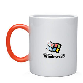 Кружка хамелеон с принтом Windows 98 в Белгороде, керамика | меняет цвет при нагревании, емкость 330 мл | microsoft | windows | windows98 | виндовс | майкрософт