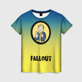 Женская футболка 3D с принтом Fallout/Фоллаут в Белгороде, 100% полиэфир ( синтетическое хлопкоподобное полотно) | прямой крой, круглый вырез горловины, длина до линии бедер | boy | fallout | new vegas | nuka cola | апокалипсис | бандиты | вегас | война | градиент | девочкам | детям | игра | логотипы игр | мальчикам | оружие | парни | пистолеты | подростковые | постапокалипсис | убежище