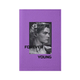 Обложка для паспорта матовая кожа с принтом Леонардо Ди Каприо в Белгороде, натуральная матовая кожа | размер 19,3 х 13,7 см; прозрачные пластиковые крепления | forever young | леонардо ди каприо | лицо | эстетика