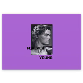 Поздравительная открытка с принтом Леонардо Ди Каприо в Белгороде, 100% бумага | плотность бумаги 280 г/м2, матовая, на обратной стороне линовка и место для марки
 | forever young | леонардо ди каприо | лицо | эстетика