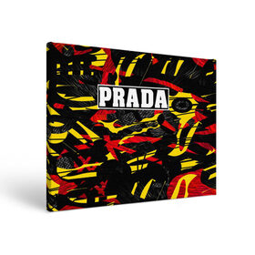 Холст прямоугольный с принтом PRADA в Белгороде, 100% ПВХ |  | prada | prada gang | prada style | prada принт | prada футболка | парада стиль | прада | прада принт | прада футболка