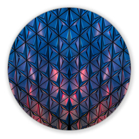 Коврик для мышки круглый с принтом Геометрический принт в Белгороде, резина и полиэстер | круглая форма, изображение наносится на всю лицевую часть | абстракция | геометрия | кубы | линии | симметрия