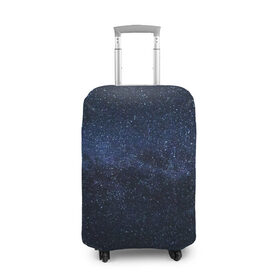 Чехол для чемодана 3D с принтом звездное небо в Белгороде, 86% полиэфир, 14% спандекс | двустороннее нанесение принта, прорези для ручек и колес | neon | space | stars | звезды | млечный путь