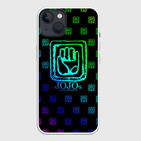 Чехол для iPhone 13 с принтом JoJo Bizarre Adventure в Белгороде,  |  | anime | jojo | jojo’s bizarre adventure | аниме | анимэ | биззаре адвенчер | джо | джо джо | джоджо | джонатан джостар | дзёсукэ хигасиката | дзётаро кудзё | жожо | игги | кира | лого | манга | невероятные приключения