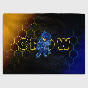 Плед 3D с принтом BRAWL STARS CROW / ВОРОН в Белгороде, 100% полиэстер | закругленные углы, все края обработаны. Ткань не мнется и не растягивается | 8 bit | 8бит | brawl | cnfhc | crow | hfdk | leon | logo | sandy | skull | spike | stars | бравл | бравла | браво | ворон | игра | игры | икфцд | кроу | леон | лого | логотип | символ | спайк | старс | старса | сэнди | череп | ыефкы