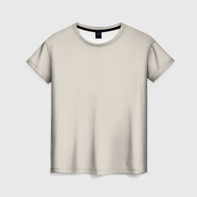 Женская футболка 3D с принтом Радуга v2 - бежевый в Белгороде, 100% полиэфир ( синтетическое хлопкоподобное полотно) | прямой крой, круглый вырез горловины, длина до линии бедер | бежевый | без дизайна | без картинки | одноцветные | текстура
