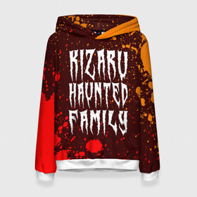 Женская толстовка 3D с принтом KIZARU / КИЗАРУ в Белгороде, 100% полиэстер  | двухслойный капюшон со шнурком для регулировки, мягкие манжеты на рукавах и по низу толстовки, спереди карман-кенгуру с мягким внутренним слоем. | family | haunted | kizaru | logo | music | rap | rapper | кизару | лого | логотип | логотипы | музыка | рэп | рэпер | рэперы | символ | символы | фэмили | хантед