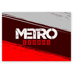 Поздравительная открытка с принтом METRO EXODUS / МЕТРО ИСХОД в Белгороде, 100% бумага | плотность бумаги 280 г/м2, матовая, на обратной стороне линовка и место для марки
 | exodus | game | games | logo | metro | sam | sparta | spartan | игра | игры | исход | лого | логотип | логотипы | метро | символ | символы | спарта | спартанец | сэм | эксодус