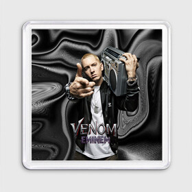 Магнит 55*55 с принтом Eminem-Venom в Белгороде, Пластик | Размер: 65*65 мм; Размер печати: 55*55 мм | eminem | rap | venom eminem | рэп | хип хоп | эминем