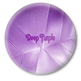 Значок с принтом Deep Purple в Белгороде,  металл | круглая форма, металлическая застежка в виде булавки | deep | logo | purple | rock | whoosh | группа | знаменитости | лого | надпись | рок | текст