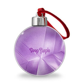 Ёлочный шар с принтом Deep Purple в Белгороде, Пластик | Диаметр: 77 мм | deep | logo | purple | rock | whoosh | группа | знаменитости | лого | надпись | рок | текст