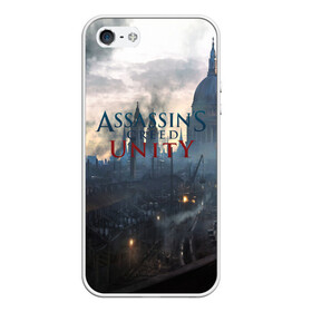 Чехол для iPhone 5/5S матовый с принтом Assassin’s Creed Unity в Белгороде, Силикон | Область печати: задняя сторона чехла, без боковых панелей | Тематика изображения на принте: black flag | brotherhood | chronicles | creed | game | origins | revelations | rogue | syndicate | unity | valhalla | альтаир | ассасин | игры | кинжал | пираты