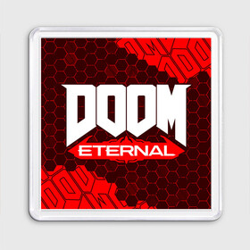 Магнит 55*55 с принтом DOOM ETERNAL / ДУМ ЭТЕРНАЛ в Белгороде, Пластик | Размер: 65*65 мм; Размер печати: 55*55 мм | Тематика изображения на принте: bfg | brutal | doom | eternal | ethernal | game | games | logo | дум | игра | игры | лого | логотип | логотипы | символ | символы | этернал