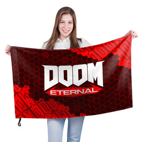 Флаг 3D с принтом DOOM ETERNAL / ДУМ ЭТЕРНАЛ в Белгороде, 100% полиэстер | плотность ткани — 95 г/м2, размер — 67 х 109 см. Принт наносится с одной стороны | bfg | brutal | doom | eternal | ethernal | game | games | logo | дум | игра | игры | лого | логотип | логотипы | символ | символы | этернал