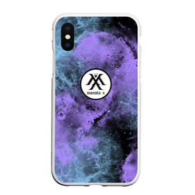 Чехол для iPhone XS Max матовый с принтом MONSTA X в Белгороде, Силикон | Область печати: задняя сторона чехла, без боковых панелей | k pop | monsta x | абстракция | к поп | кей поп | кейпоп | корея | космос | кпоп | монста икс | монста х | монста экс