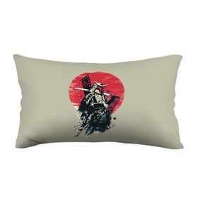 Подушка 3D антистресс с принтом Samurai man в Белгороде, наволочка — 100% полиэстер, наполнитель — вспененный полистирол | состоит из подушки и наволочки на молнии | бамбук | катана | сакура | самурай | япония