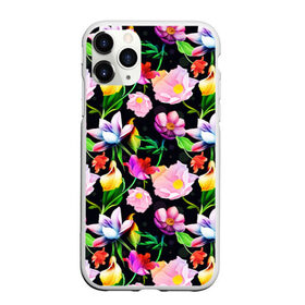 Чехол для iPhone 11 Pro Max матовый с принтом Разноцветие в Белгороде, Силикон |  | fashion | flower pattern | бабочки | девушкам | зелень | лепестки | лето | листья | маки | марта | нежные | паттерн | пионы | подарок | природа | растения | ромашки | тропики | тропические | узоры | цветочки