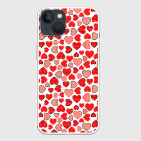 Чехол для iPhone 13 с принтом Сердечки паттерн в Белгороде,  |  | cute | love is | valentines day | you | алые | валентина | влюбленные | девушке | день рождения | дружба | жена | лучшая | любимая | люблю | любовь | мама | марта | милые | нежные | подарок | свадьба | серде | сердца