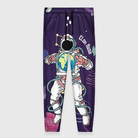 Женские брюки 3D с принтом Elon Musk в Белгороде, полиэстер 100% | прямой крой, два кармана без застежек по бокам, с мягкой трикотажной резинкой на поясе и по низу штанин. В поясе для дополнительного комфорта — широкие завязки | astronaut | celebrity | cosmonaut | cosmos | genius | gloves | planet | space | spacesuit | гений | знаменитость | космонавт | космос | перчатки | планета | скафандр