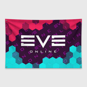 Флаг-баннер с принтом EVE ONLINE ИВ ОНЛАЙН в Белгороде, 100% полиэстер | размер 67 х 109 см, плотность ткани — 95 г/м2; по краям флага есть четыре люверса для крепления | echo | echoes | eve | game | games | logo | online | space | ев онлайн | ев эхо | еве | ив онлайн | ив эхо | игра | игры | космос | лого | логотип | логотипы | онлайн | символ | символы | эхо | эхос