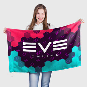 Флаг 3D с принтом EVE ONLINE / ИВ ОНЛАЙН в Белгороде, 100% полиэстер | плотность ткани — 95 г/м2, размер — 67 х 109 см. Принт наносится с одной стороны | echo | echoes | eve | game | games | logo | online | space | ев онлайн | ев эхо | еве | ив онлайн | ив эхо | игра | игры | космос | лого | логотип | логотипы | онлайн | символ | символы | эхо | эхос