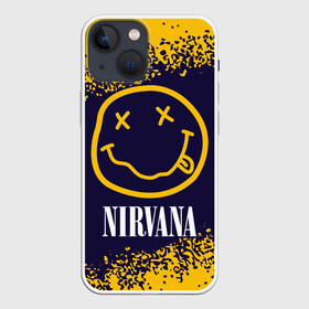 Чехол для iPhone 13 mini с принтом NIRVANA   НИРВАНА в Белгороде,  |  | band | cobain | face | kurt | logo | music | nirvana | rock | rocknroll | группа | кобейн | курт | лого | логотип | музыка | музыкальная | нирвана | рожица | рок | рокнролл | символ